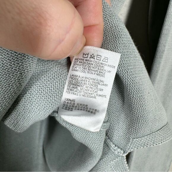 NWT Barefoot Dreams Sunbleached Cotton Bonfire Hoodie Blue Gray Ocean Size XS - Picture 10 of 10